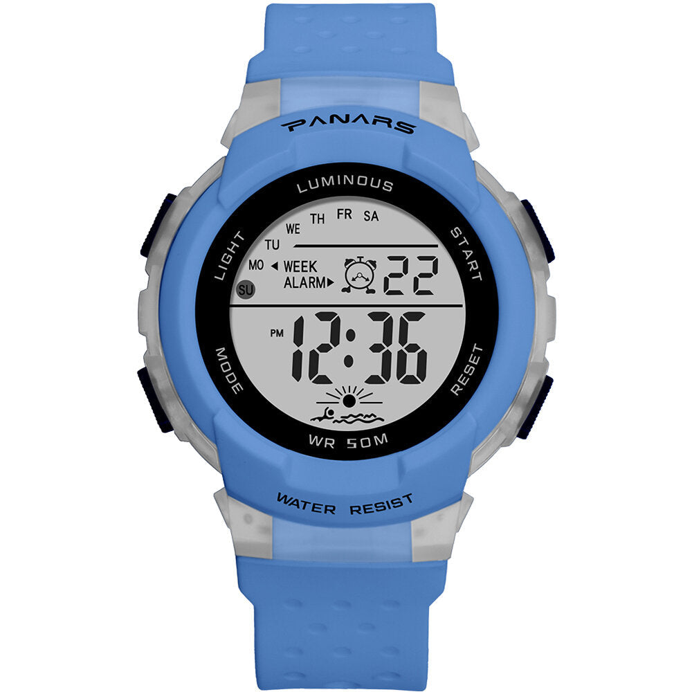 Sport Colorful Children Watch 5ATM Waterproof Luminous Display Student Digital Watch