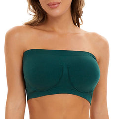 Women's Bras & Bralettes Tube Bra Strapless Full Coverage Solid Color Scoop Neck Micro-elastic Breathable Invisible