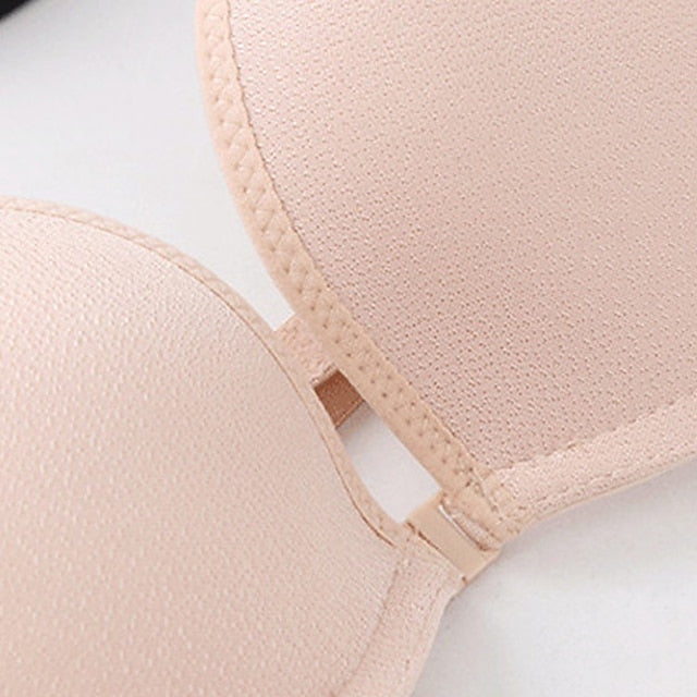 Women's Bras & Bralettes Tube Bra Strapless Demi Cup Solid Color V Neck Stretchy Breathable Invisible Casual Daily Nylon
