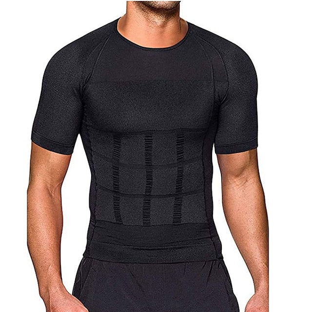 Men's Body Toning Shirt: Posture Corrective, Slimming, Fat Burning Compression Top