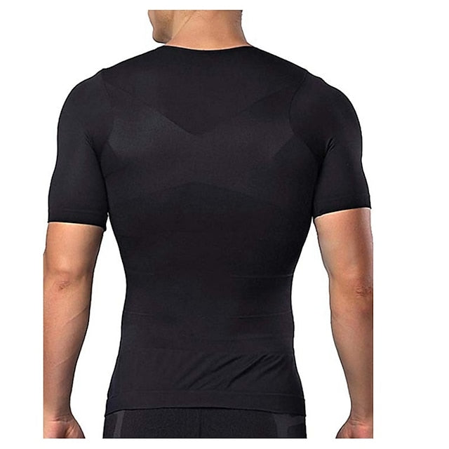 Men's Body Toning Shirt: Posture Corrective, Slimming, Fat Burning Compression Top