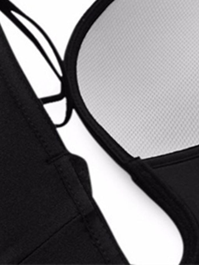 Women's Padded Bras Detachable Straps Demi Cup Shelf Bra Deep U Breathable Pure Color Hook & Eye