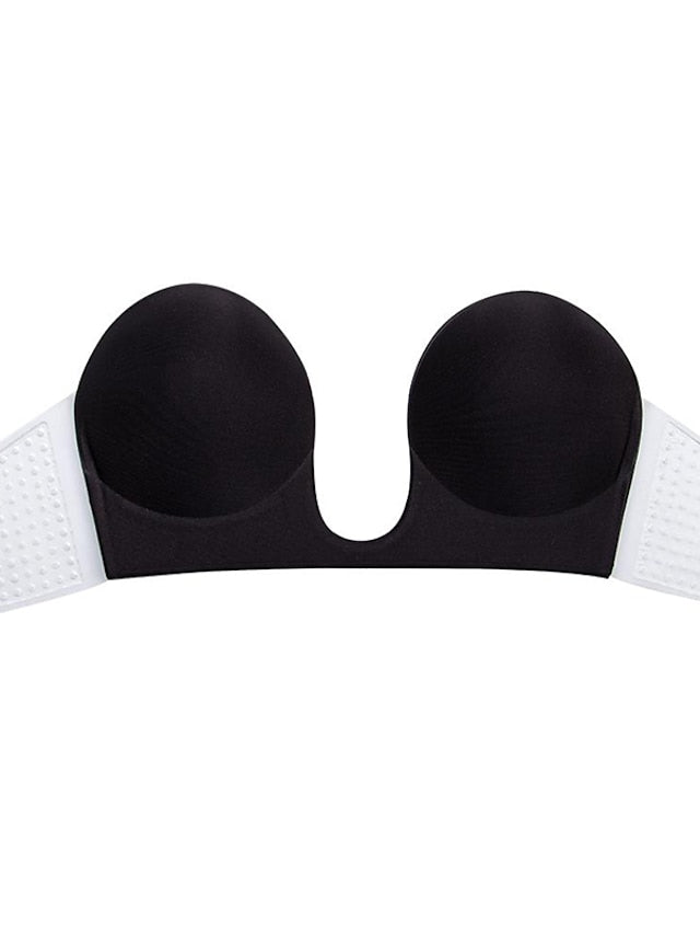 Strapless Silicone Deep U Bra Self-adhesive Gel Sticky Invisible Bra Backless Dress Nude Bra