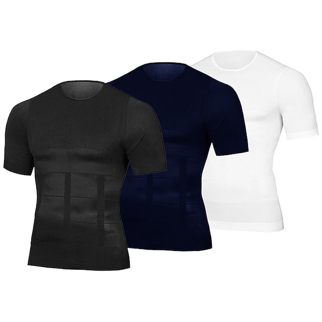 Men's Body Toning Shirt: Posture Corrective, Slimming, Fat Burning Compression Top