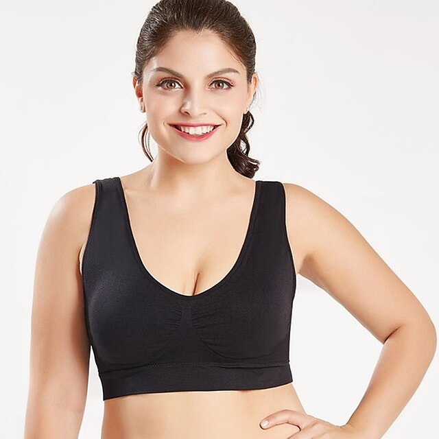 Women BrasLadies Pure Color Plus Size Ultra-Thin Large Bra Sports Bra Full Bra Cup Tops