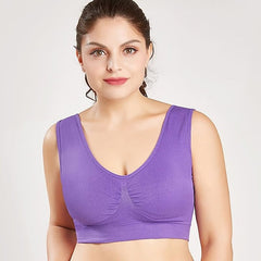 Women BrasLadies Pure Color Plus Size Ultra-Thin Large Bra Sports Bra Full Bra Cup Tops
