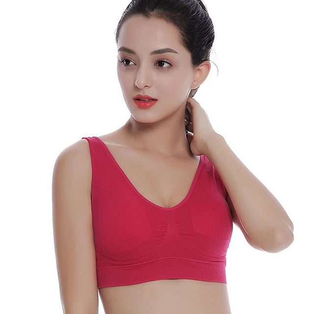 Women BrasLadies Pure Color Plus Size Ultra-Thin Large Bra Sports Bra Full Bra Cup Tops