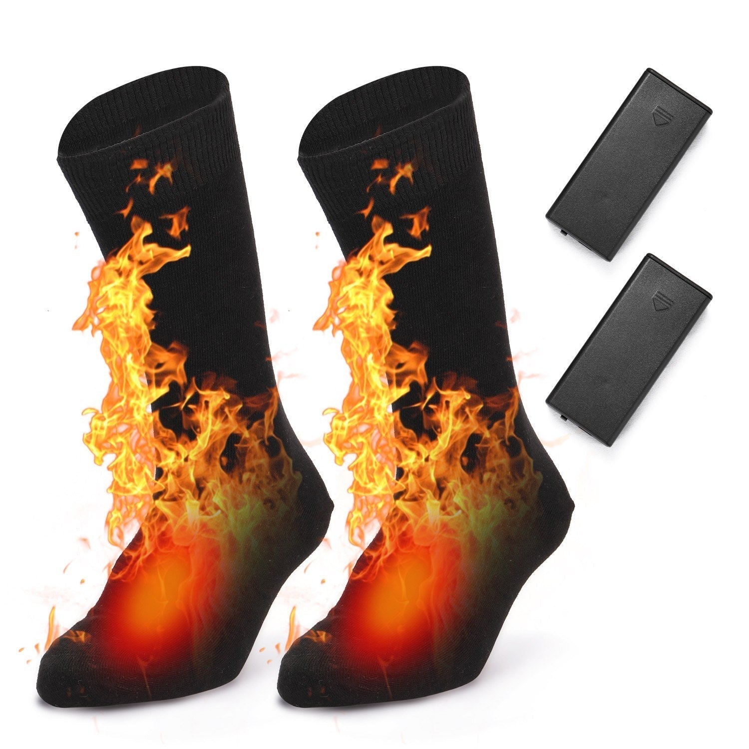 Battery Heated Socks for Outdoor Cold Weather - Ideal for Riding, Camping, Hiking, Motorcycle