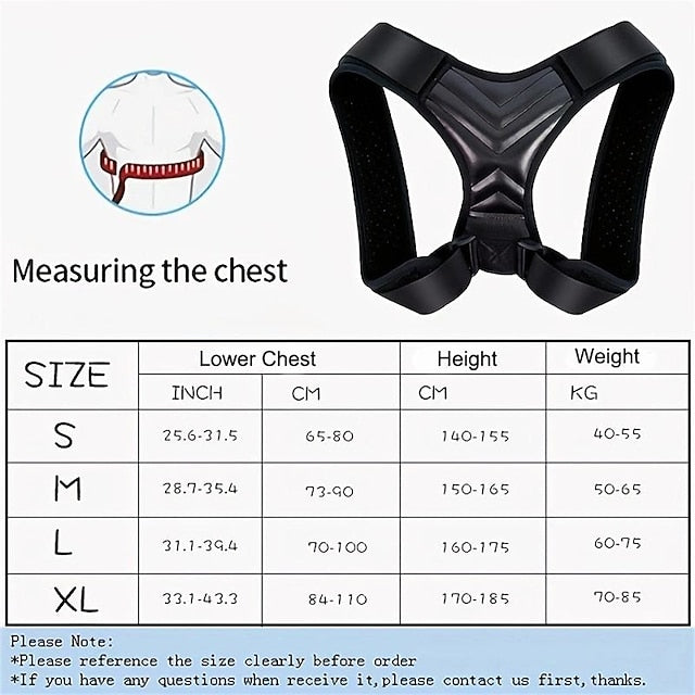 Adjustable Posture Corrector for Men & Women - Upper Back, Shoulder Alignment & Lumbar Support