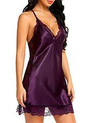Women's Sexy Lace Backless Sheath Dress - Solid Color