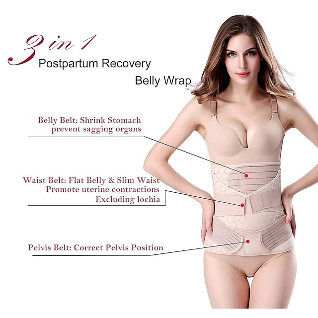 3-in-1 Postpartum Support Belt - Belly, Waist & Pelvis Shapewear Girdle