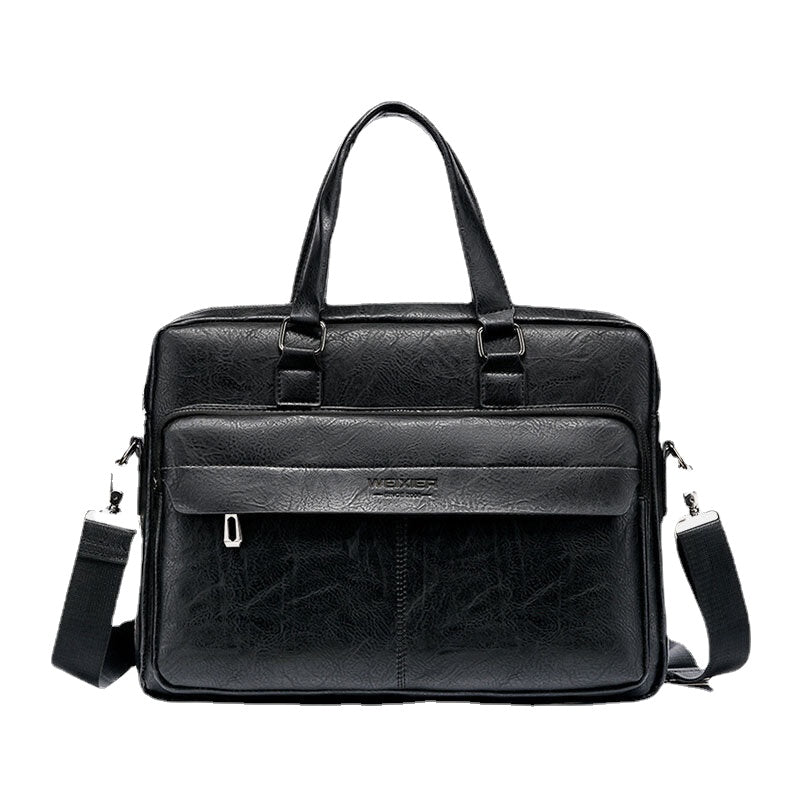 Men Large Capacity Vintage 13 Inch Computer Bag Messenger Bag Crossbody Bags Shoulder Bag Briefcase