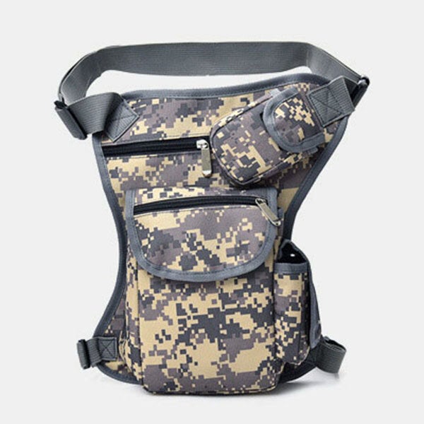 Men Canvas Camouflage Tactical Outdoor Multifunction Casual Travel Sport Fishing Gear Bag Waist Leg For Riding Cycling