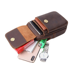 Men Genuine Leather Multi-slots Retro Multifunctional Wallet Phone Bag Waist Bag