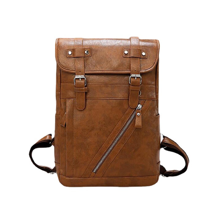 Men Large Capacity Solid Casual Multifunction Laptop Flap Men Backpack