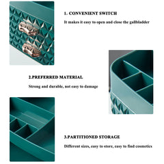 Dustproof Cosmetic Storage Box with Drawer Large Capacity Desktop Furnishings Organizer Home Desk Sundries Storage