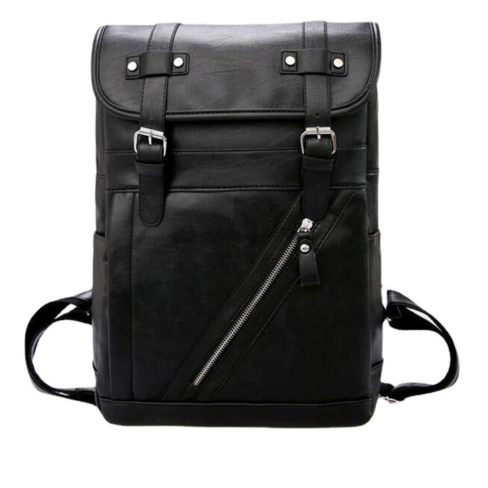 Men Large Capacity Solid Casual Multifunction Laptop Flap Men Backpack