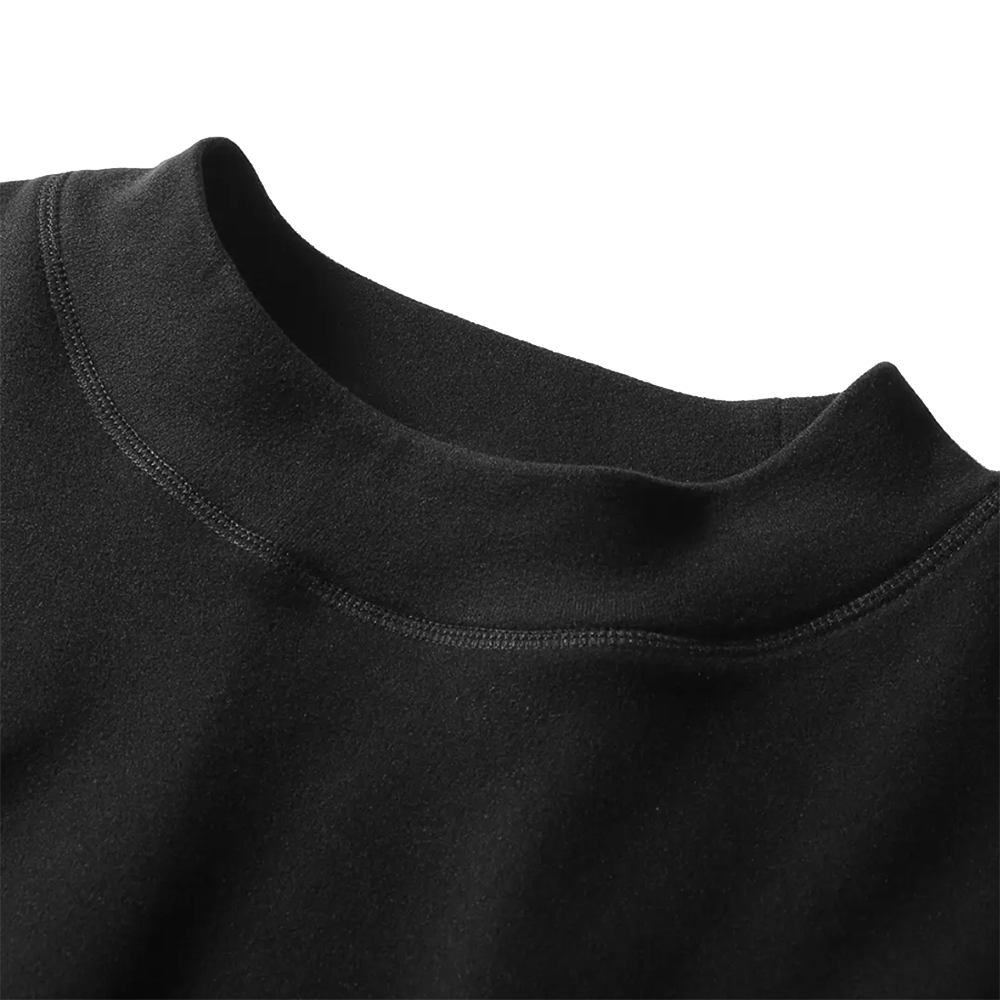 Men's Thermal Aerogel Top: Moisture-Wicking, Semi-High Neck, Long Sleeve, Warm Autumn/Winter Wear