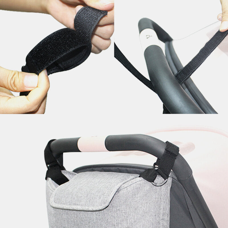 Unisex Flax Multifunctional Large-Capacity Outdoor Baby Carriage Bag Hanging Bag Crossbody Bag Shoulder Bag