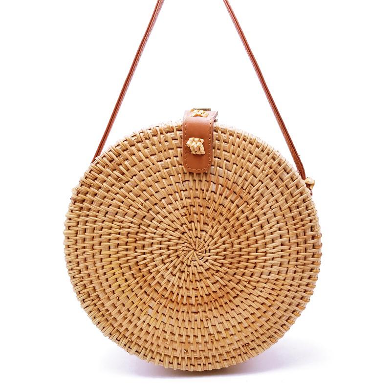 Women Handmade Straw Cross Body Bag Bohemia