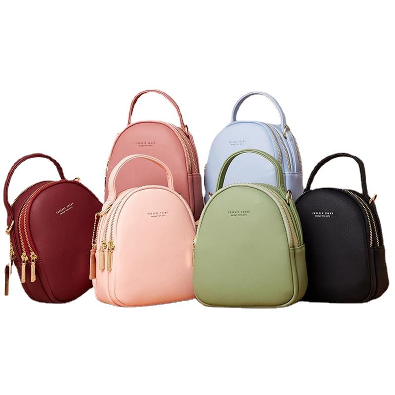 Fashion Leather Mini Backpack Purse for Women Ladies Tote Multi-Function Luxury Shoulder Bag