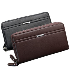 Men Faux Leather Large Capacity Business 5.8 Inch Phone Clutch Wallet Multi-slot Card Holder Wallet