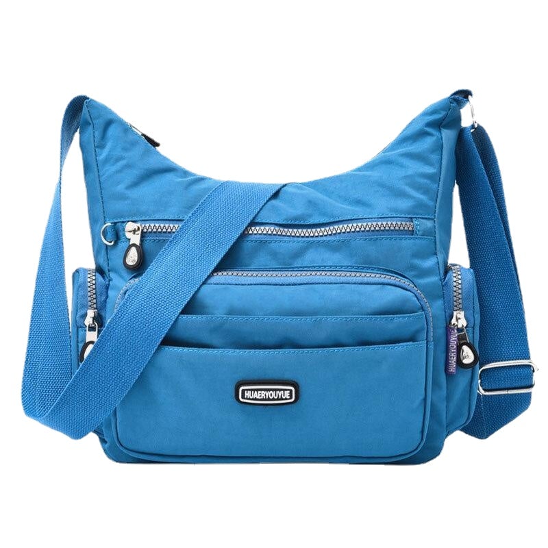 Women Waterproof Multi-pocket Solid Casual Crossbody Bag Shoulder Bag