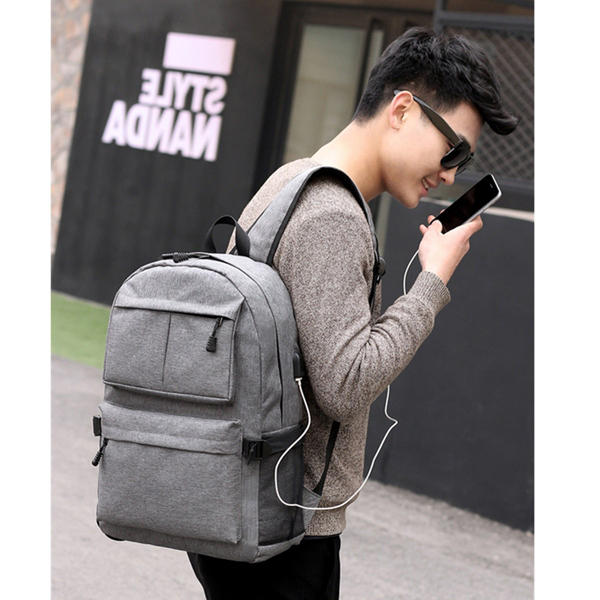 Men Waterproof Laptop Backpack Travel Bag With USB Charging Port