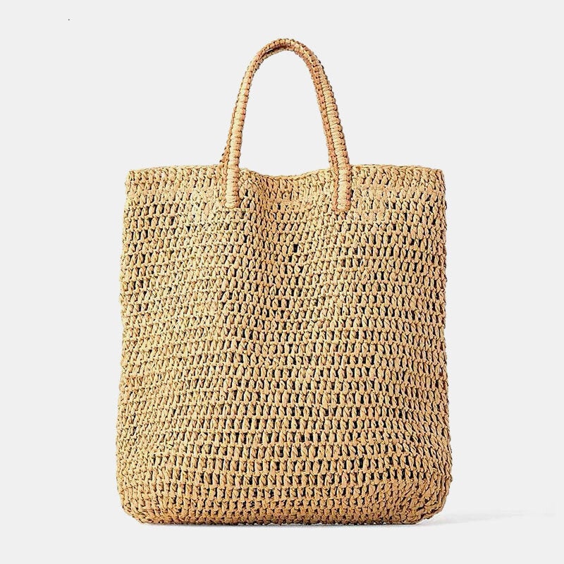 Women Travel Summer Beach Large Capacity Straw Handbag Tote Bag