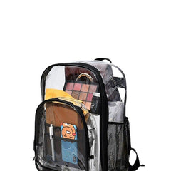 Aosbos PVC Waterproof Transparent School Bag See Through Backpacks High Quality Large Capacity Backpack Solid Clear