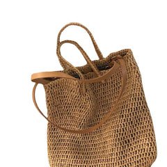 Women Travel Summer Beach Large Capacity Straw Handbag Tote Bag