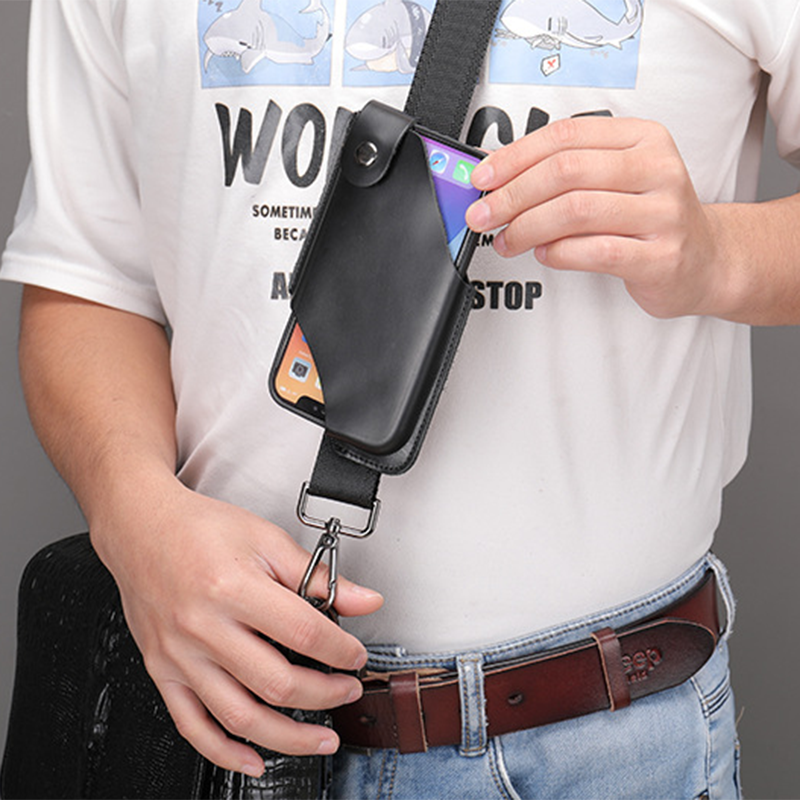 Men Vintage Genuine Leather Anti-Theft Brief Waist Pack Phone Bag