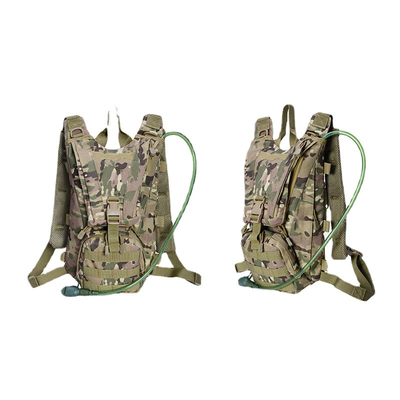 Men Oxford Cloth Tactical Camouflage Outdoor Riding Climbing Sport Water Bottole Pocket Backpack