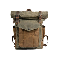 Men Vintage Canvas Travel Bag Waterproof Backpack Sport Climbing