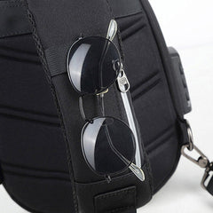 Men's Waterproof USB Charging Crossbody Sling Bag - Large Capacity, Multi-Layered