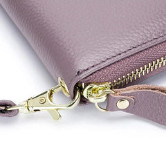 RFID Genuine Leather 6inch Phone Bag High Capacity Long Wallet Clutch Purse For Women