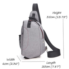 Men Canvas Casual Outdoor Sport Multi-functional Shoulder Crossbody Bag