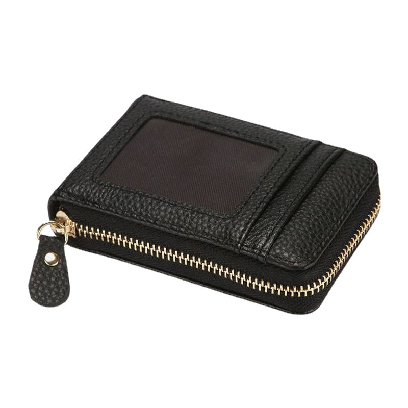 Men Faux Leather RFID Anti-theft Organ Shape Multi-slot Card Holder Wallet