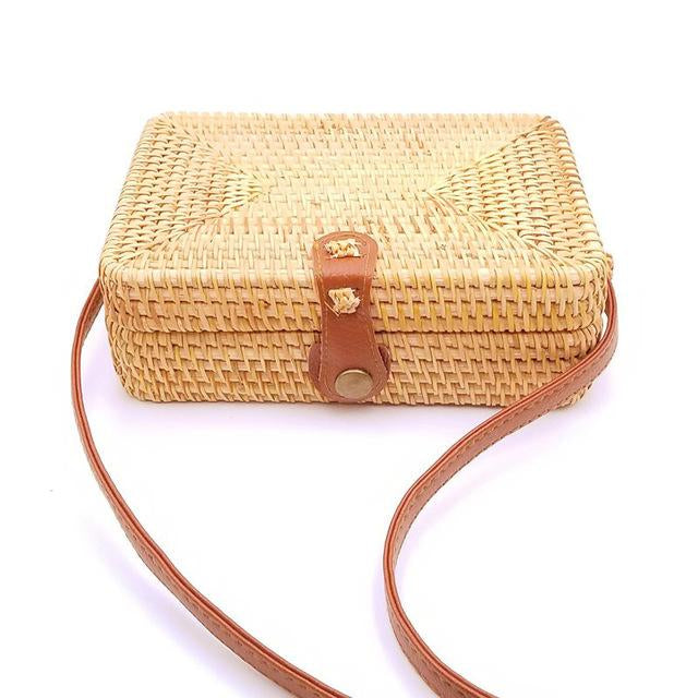 Women Handmade Straw Cross Body Bag Bohemia