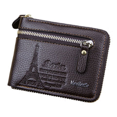 Men PU Leather Embossed Vintage Short Bifold Coin Money Clips Wallet Purse ID Wallets