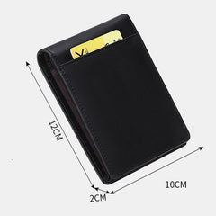 Men Genuine Leather Multi-card Slot Card Holder Bifold RFID Blocking Money Clip Driver's License Wallet