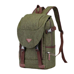 Men Canvas Large Capacity Multi-pocket Water-Resistant Casual Laptop Bag Backpack Shoulder Bag