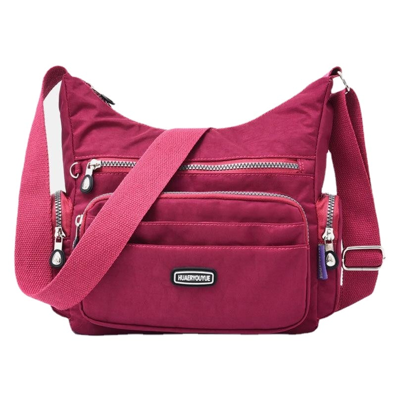 Women Waterproof Multi-pocket Solid Casual Crossbody Bag Shoulder Bag