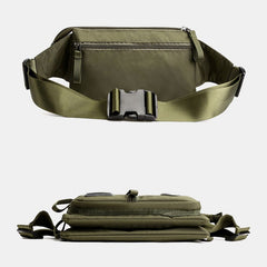 Men's Nylon Multi-layer Anti-theft Crossbody Chest Bag with Multi-pockets
