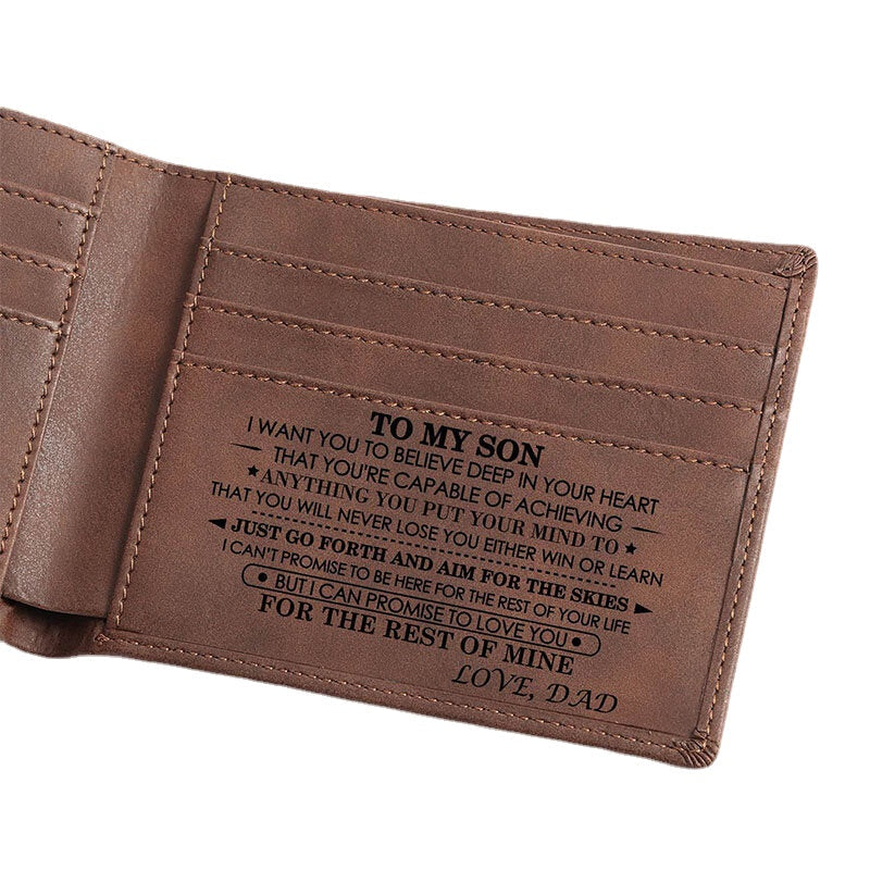 Men Bifold Leather Wallets Laser Laser Lettering PU Leather Card Holder Coin Purse Wallets