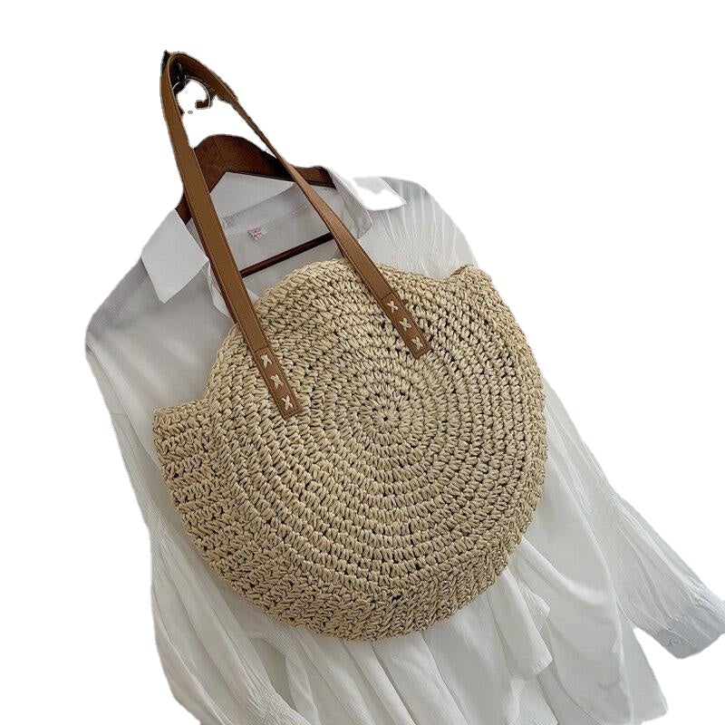 women summer beach large capacity straw woven handbag tote bag