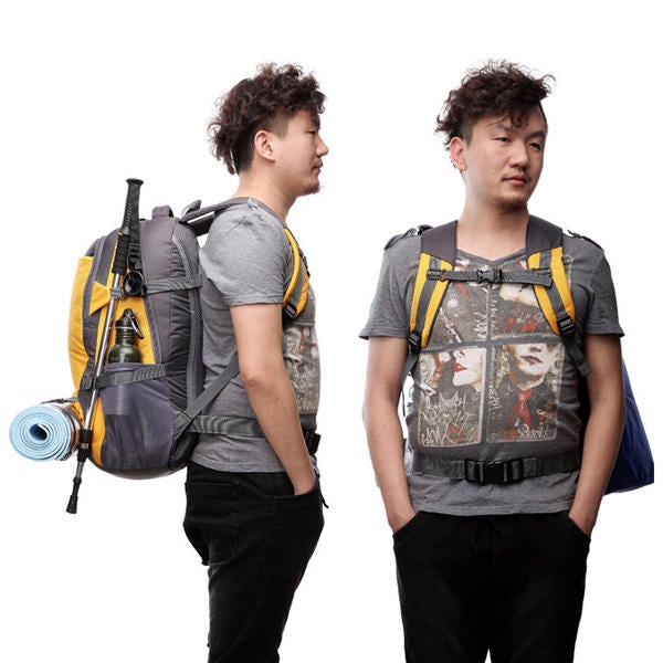 45L Large Capacity Men Women Nylon Waterproof Casual Backpack