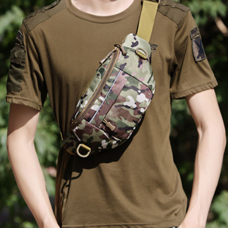 Men Camouflage Multi-carry Tactical Travel Sport Riding Waist Bag Shoulder Bag Chest Bag