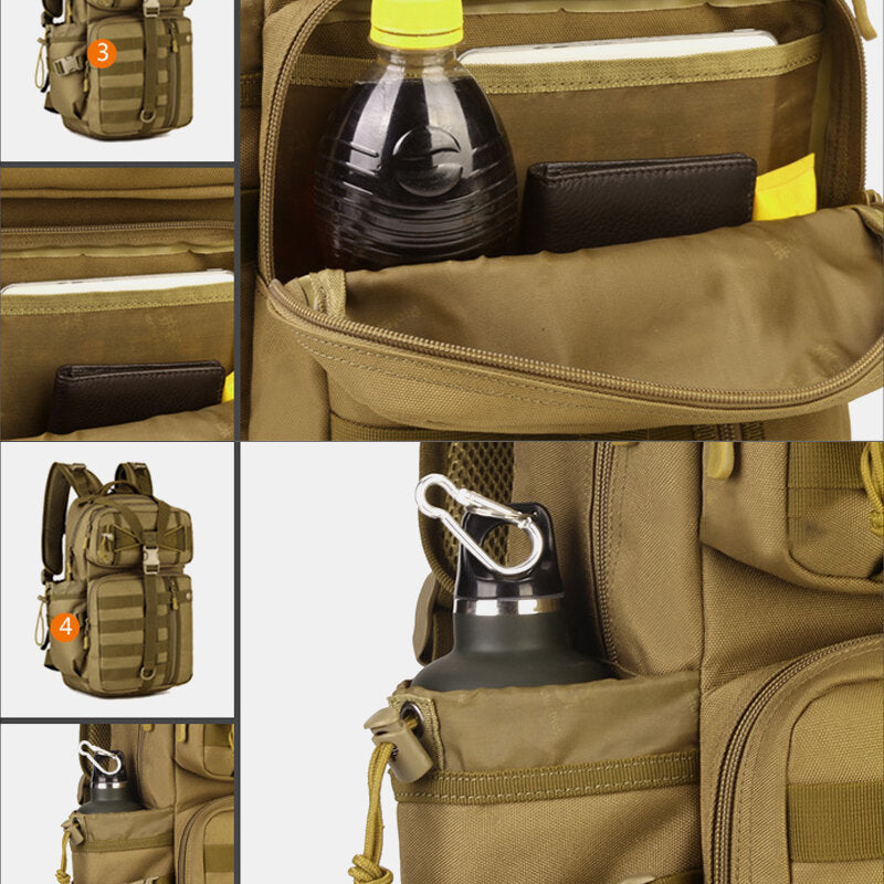 Men Canvas Camouflage Tactical Outdoor Climbing Travelling Riding Camping Backpack