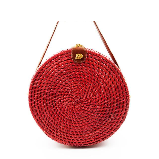 Women Handmade Straw Cross Body Bag Bohemia